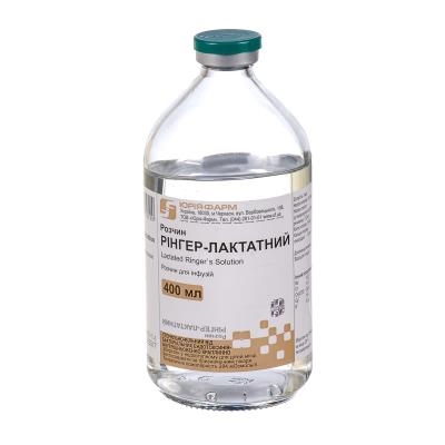 Рингер-лактатный раствор д/инф. по 400 мл в бутыл.