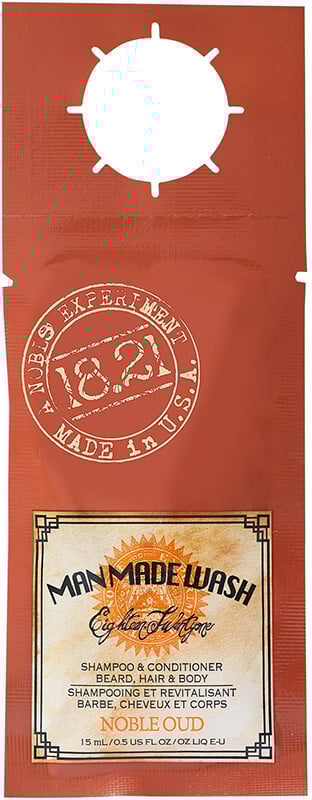 Гель для душу, шампунь та кондиціонер 18.21 Man Made Noble Oud 3-в-1 для волосся та тіла, 15 мл