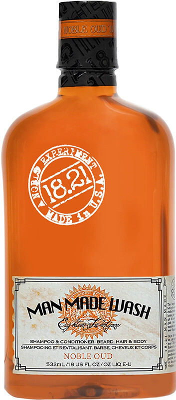Гель для душу, шампунь та кондиціонер 18.21 Man Made Noble Oud 3-в-1 для волосся та тіла, 532 мл