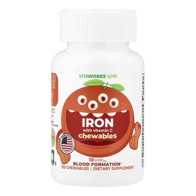 Залізо з вітаміном C Lifeable VitaWorks Kids Iron With Vitamin C, 120 жувальних цукерок