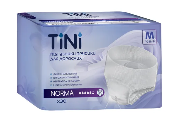 Підгузки-трусики для дорослих TіNі Norma, розмір M, 30 штук