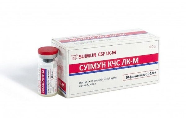 Вакцина Суимун КЧС ЛК-М SUIMUN CSF LK-M живая против чумы свиней, 100 доз