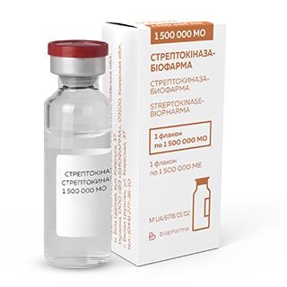 Стрептокиназа-Биофарма лиофилизат для р-ра д/инф. по 1500000 МЕ №1 во флак.