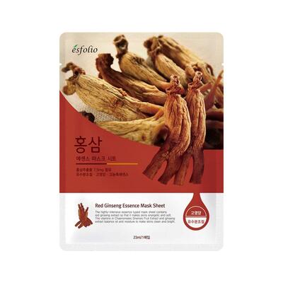 Маска тканевая для лица Esfolio Red Ginseng с красным женьшенем, 23 мл