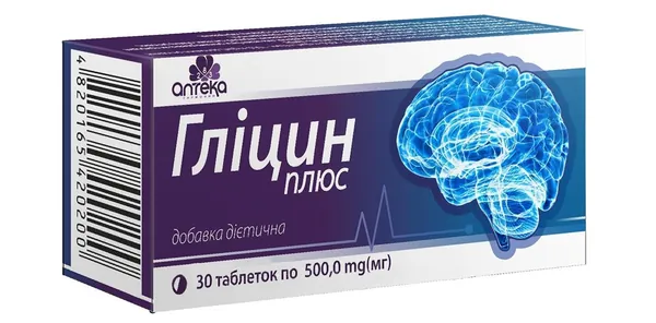 Гліцин плюс таблетки по 500 мг №30