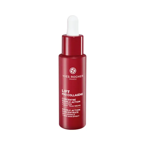 Концентрат для обличчя Yves Rocher Lift Pro-Collagene Подвійної дії з бакучіолом, від зморшок,  для оновлення шкіри, 30 мл