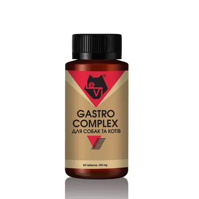 Гастро Комплекс для собак та котів LeVi 500 mg, 60 таблеток