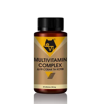 Мультивітамінний Комплекс для собак та котів LeVi 500 mg, 60 таблеток