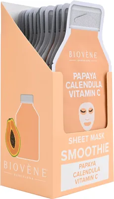 Маска для обличчя Biovene тканинна з папаєю та вітаміном C, 25 мл