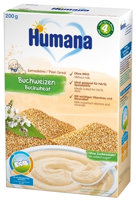 Каша безмолочная Humana гречневая для детей с 4 месяцев, 200 г