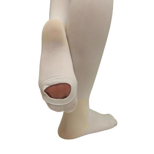 Чулки компрессионные Venotonia Anti-Embolism Durable компрессия 18 мм.рт.ст, короткие, с силиконовыми точками, белый, размер S