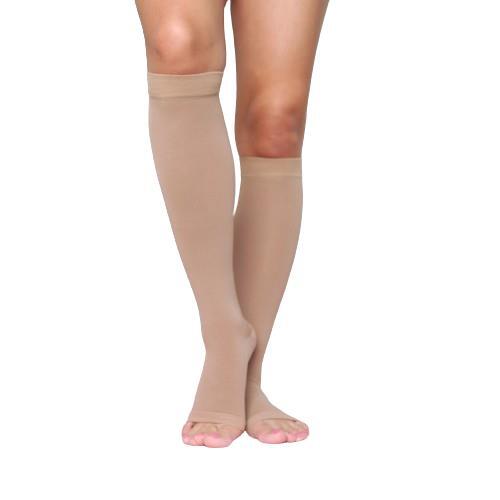 Гольфы компрессионные Venotonia Soft класс компрессии 1, открытый носок, короткие, цвет карамель, размер 4