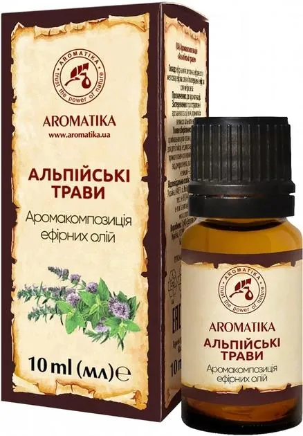 Аромакомпозиція Ароматика Альпійські трави, 10 мл