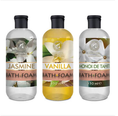 Набор пен для ванн Ароматика Vanilla, Jasmine, Monoi de Tahiti, 3 x 350 мл