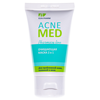 Маска для лица Elfa Pharm Acne Med очищающая, 2 в 1, 40 мл