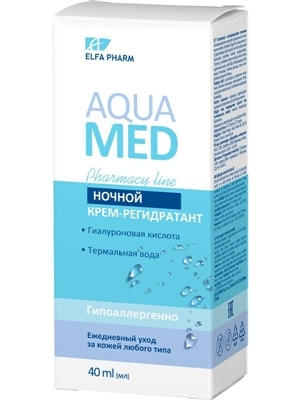 Крем-регидратант для лица Elfa Pharm Aqua Med ночной, 40 мл
