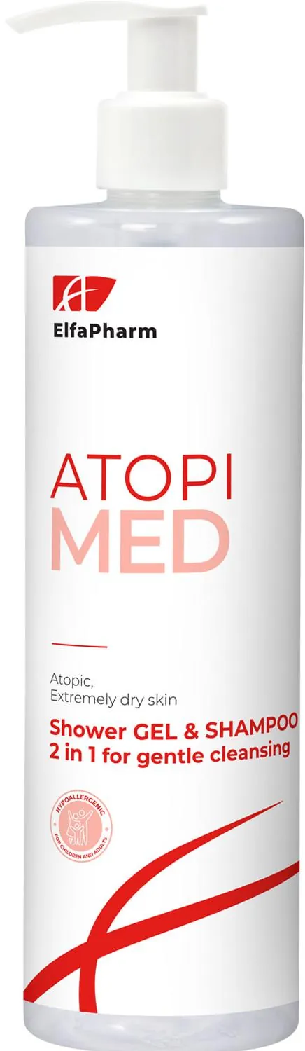 Гель для душу Elfa Pharm Atopi Med ніжний, 400 мл