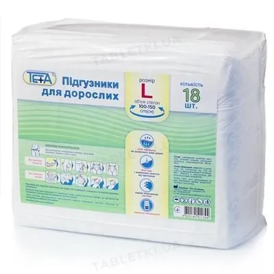 Підгузки для дорослих Teta розмір L (100-150 см), 18 штук