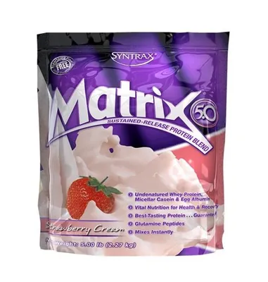 Протеїн комплексний Syntrax Matrix полуничнийи крем, 2,27 кг