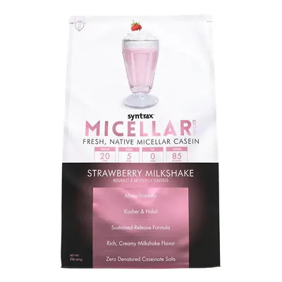 Казеїн міцелярний Syntrax Micellar Creme полуничний молочний коктейль, 907 г