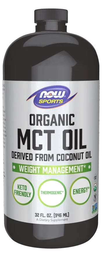 МСТ олія NOW Sports Organic MCT Oil, 946 мл