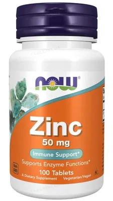 Цинк NOW Zinc 50 мг таблетки №100