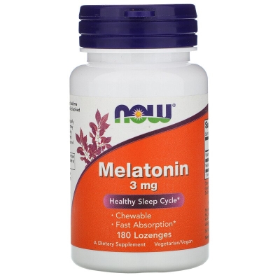 Мелатонин NOW Melatonin 3 мг леденцы №180