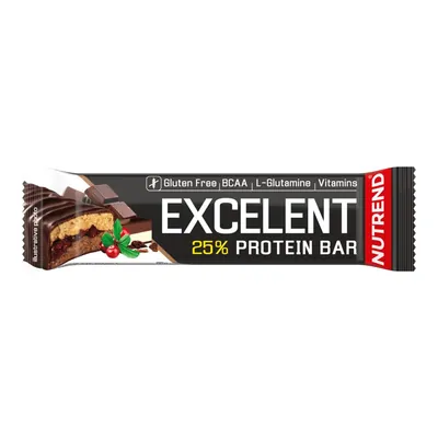Батончик протеїновий Nutrend Excelent Protein Bar шоколад + нуга з журавлиною, 85 г