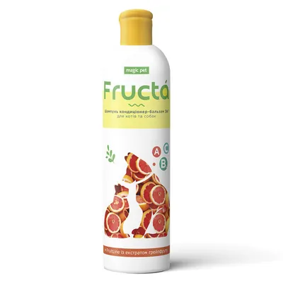 Шампунь-кондиціонер Magic Pet Fructa Грейпфрутовий від лупи для котів та собак, 220 мл