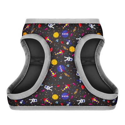 Шлея для собак Collar WAUDOG Clothes NASA мягая с QR паспортом размер S2, обхват груди 46-50 см, обхват шеи 43-45 см