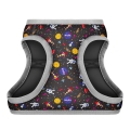 Шлея для собак Collar WAUDOG Clothes NASA мягая с QR паспортом размер S2, обхват груди 46-50 см, обхват шеи 43-45 см