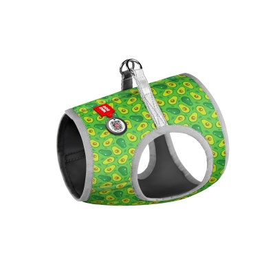 Шлея для собак Collar WAUDOG Clothes Авокадо м'яка з QR паспортом розмір XS1, обхват грудей 24-27 см, обхват шиї 18-20 см