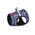 Шлея для собак Collar WAUDOG Clothes Бэтмен бело-голубой мягкая с QR паспортом размер XS1, обхват груди 24-27 см, обхват шеи 18-20 см
