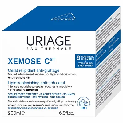 Крем Uriage Xemose C8+ насичений ліпідовідновлюючий проти подразнень, 200 мл
