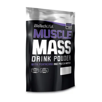 Гейнер Biotech Muscle Mass полуниця, 1 кг
