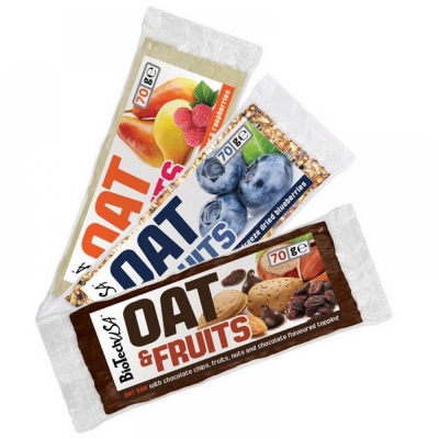 Батончик енергетичний Biotech OAT and Fruits yogurt-pear-raspberry, 70 г