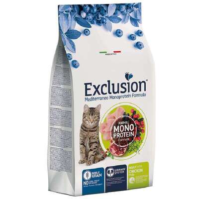 Корм сухой Exclusion Cat Adult Chicken Монопротеиновый с курицей для взрослых кошек всех пород от 12 месяцев, 300 г