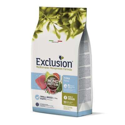 Корм сухий Exclusion Puppy Tuna Small Breed Монопротеїновий з тунцем для цуценят малих порід, 500 г
