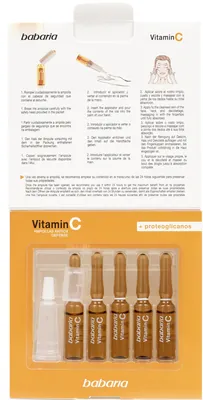 Сироватка для обличчя Babaria Vitamin C в ампулах антиоксидантна з вітаміном С, 5 шт х 2 мл