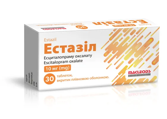 Естазіл таблетки, в/плів. обол. по 10 мг №30 (10х3)