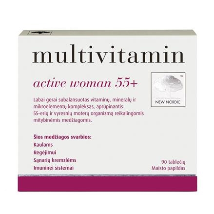Витамины и минералы для женщин 55+ New Nordic таблетки №90