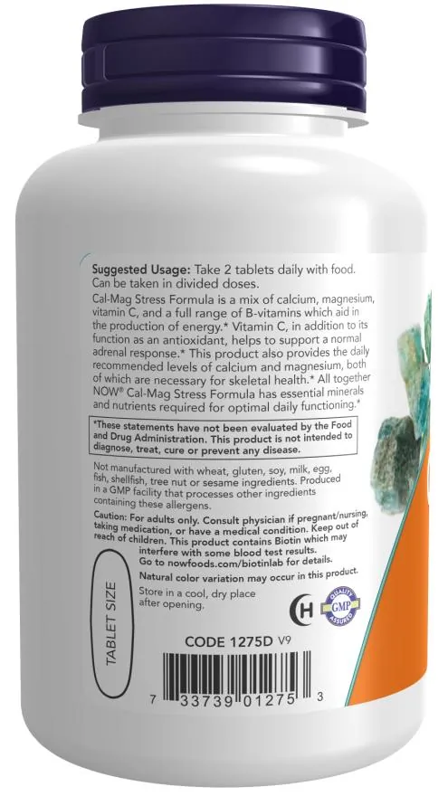 Антистрес формула NOW Cal-Mag Stress Formula таблетки №100