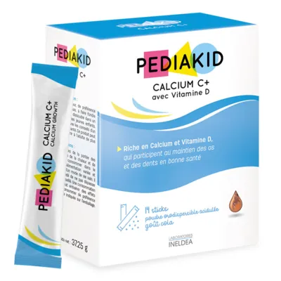 Педіакід PEDIAKID Calcium C+ Кальцій С + для росту та зміцнення кісток і зубів порошок №14 у стіках