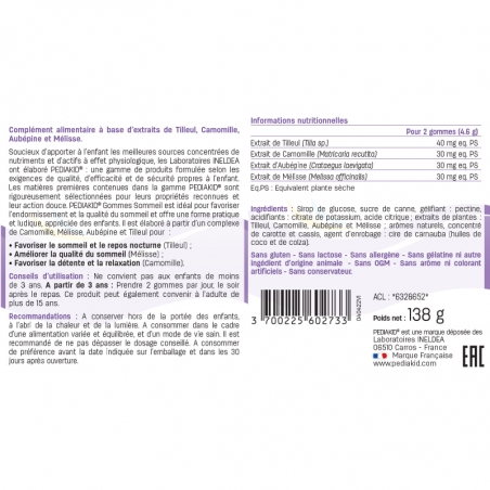 Педиакид PEDIAKID Gommes Sommeil Ведмежуйки Сон жевательные пастилки №60