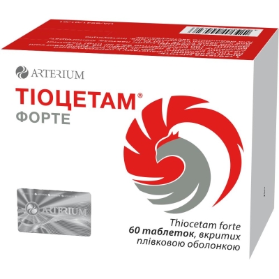 Тиоцетам форте таблетки, п/плен. обол. №60 (10х6)