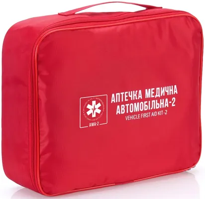 Аптечка медична ФармМедАльянс автомобільна-2 (АМА-2) згідно ДСТУ 3961-2000, у твердо-м'якому тканинному футлярі