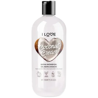 Гель для душу I Love Coconut Cream, 750 мл