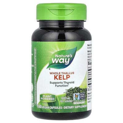 Келп Nature`s Way Kelp, 100 вегетерианских капсул