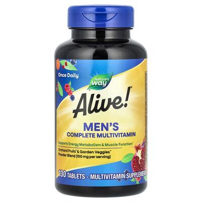 Мультивітаміни для чоловіків Nature's Way Alive! Men's Energy, 130 таблеток