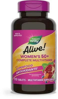 Мультивітаміни для жінок 50+ Nature's Way Alive! Women’s 50+ Complete Multivitamin, 110 таблеток